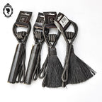 Embrasse pompon gland de clé cordon gris passementerie pour rideau style Houles neuf
