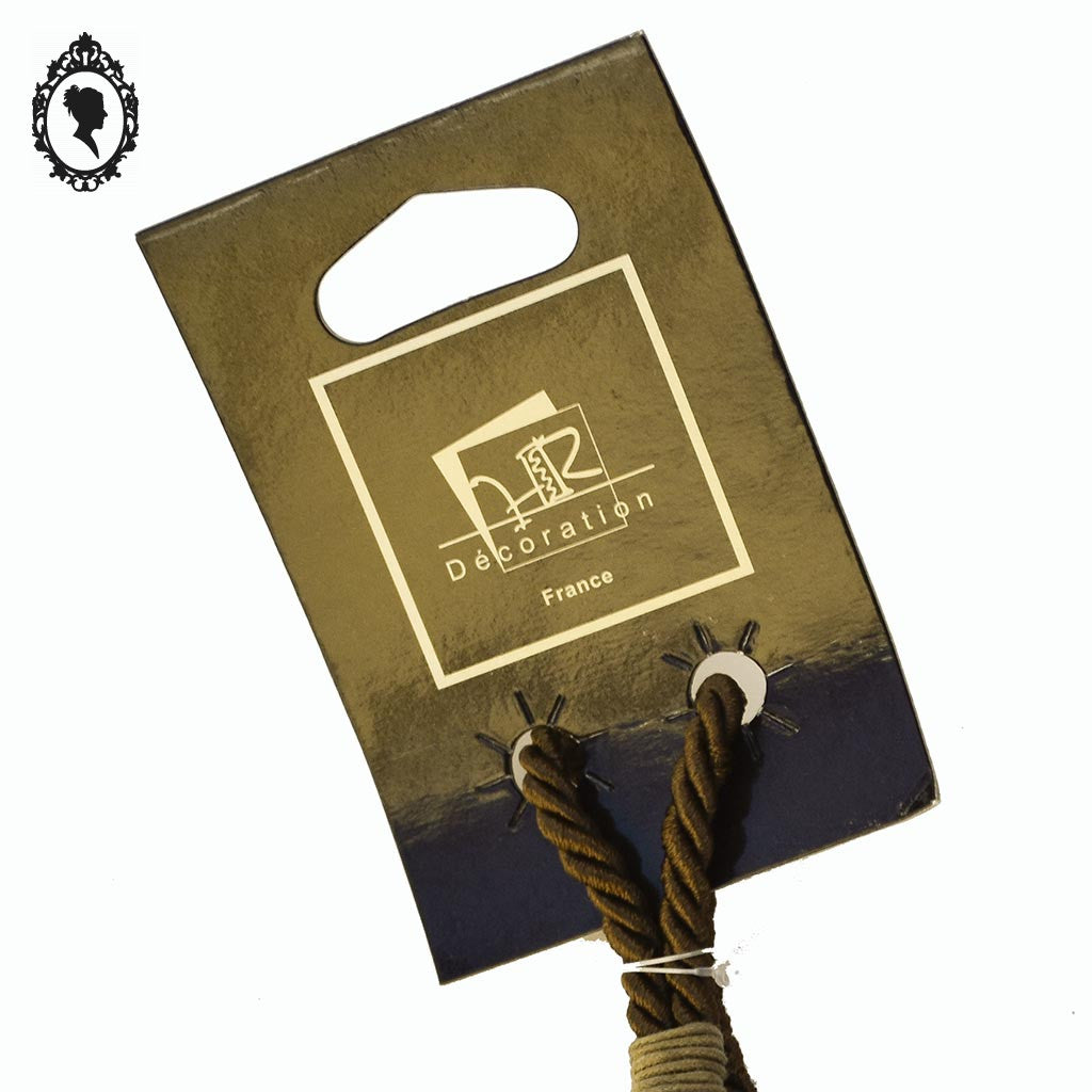Embrasse pompon gland de clé perle cordon marron passementerie pour rideau style Houles neuf
