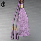 Embrasse pompon gland de clé perle cordon violet passementerie pour rideau style Houles neuf
