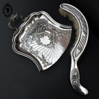 Ensemble pelle et brosse ramasse miettes en métal argenté ancien