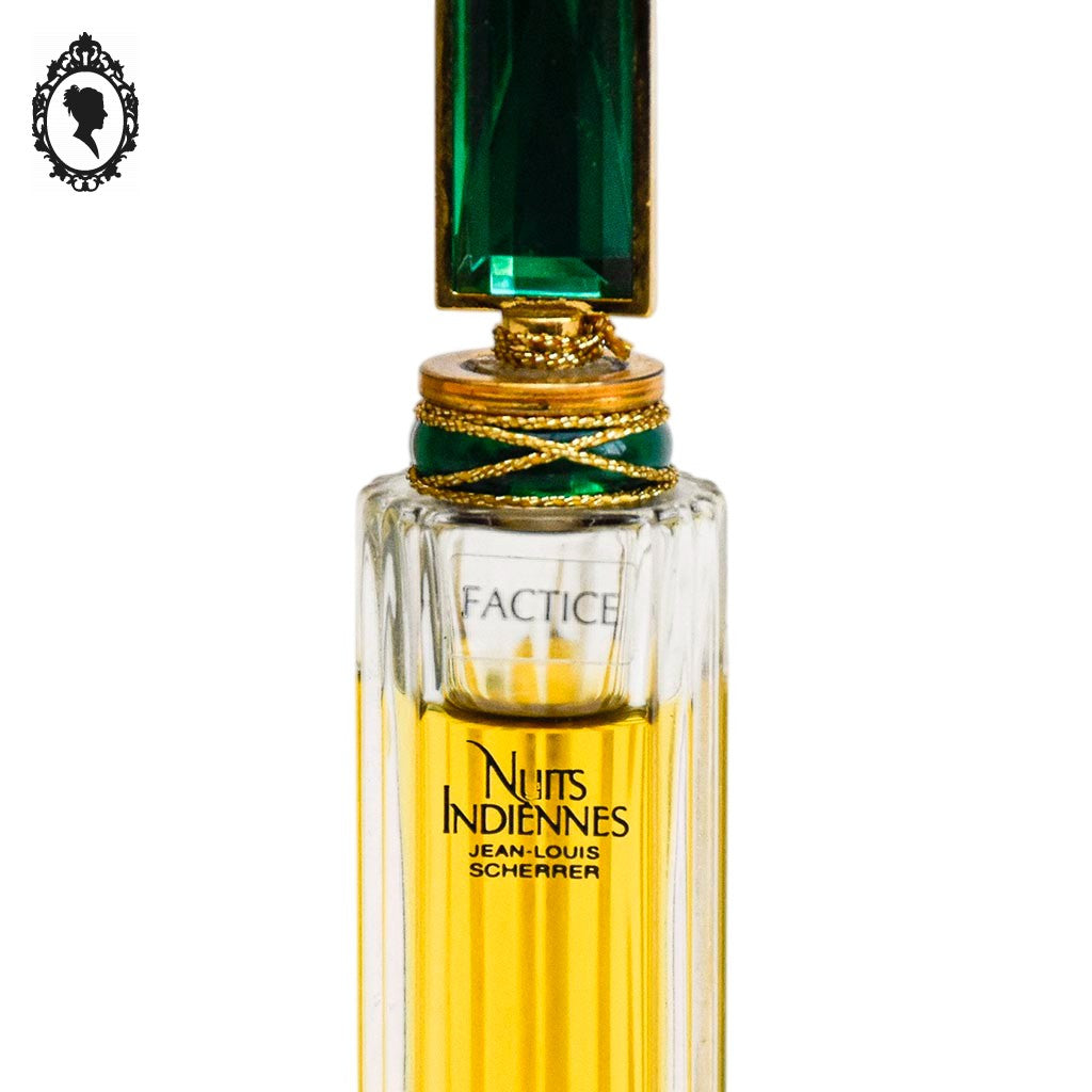 Flacon factice de parfum Nuits Indiennes Jean Louis Scherrer H 16 cm collection vitrine parfumerie PLV