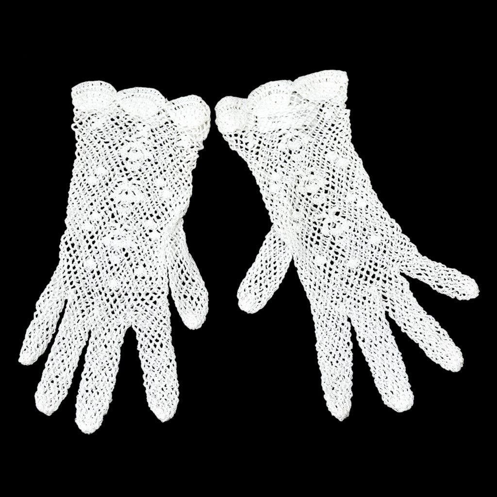 Gants blanc femme crochet ajouré T 6 12 - 6,5