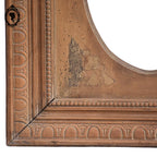 Grand cadre rectangulaire intérieur ovale bois sculpté vide 53 x 65 cm ancien