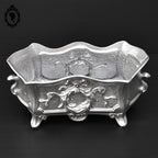 Jardinière ou cache pot en fonte argent grise ancienne