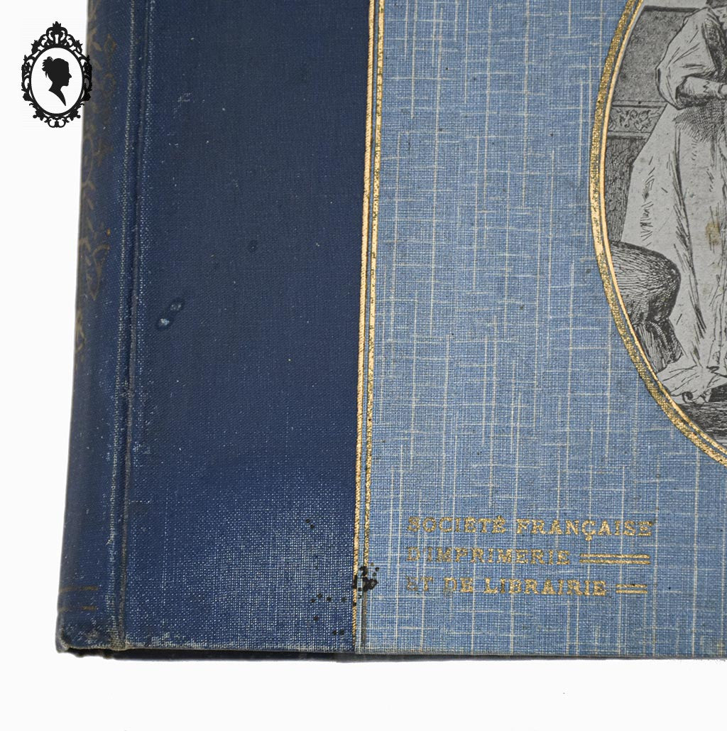 Livre bleu ancien Le Génie du Foyer de Jenny Lensia 1913