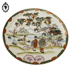 Lot 1 plat 4 assiettes art d’Asie porcelaine japonaise Japon Rokuzo signées 1920 1940 anciennes or