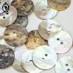 Lot 20 boutons en nacre gris beige multi reflets rond D 2,3 cm 23 mm