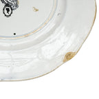Lot 3 assiettes à dessert blanc et noir en porcelaine anciennes Macédoines Creil et Montereau