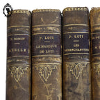 Lot 5 livres anciens romans cartonnés effet cuir début XX ième