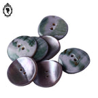 Lot 7 boutons violet parme en nacre rond ancien vintage D 2,2 cm