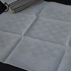 Lot 7 serviettes de table damassées ou torchons taupe beige linge ancien 50 x 60 cm