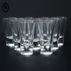 Lot 9 verres en verre épais shot liqueur digestif vintage
