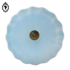 Lustre bleu suspension vasque coupe en verre vintage