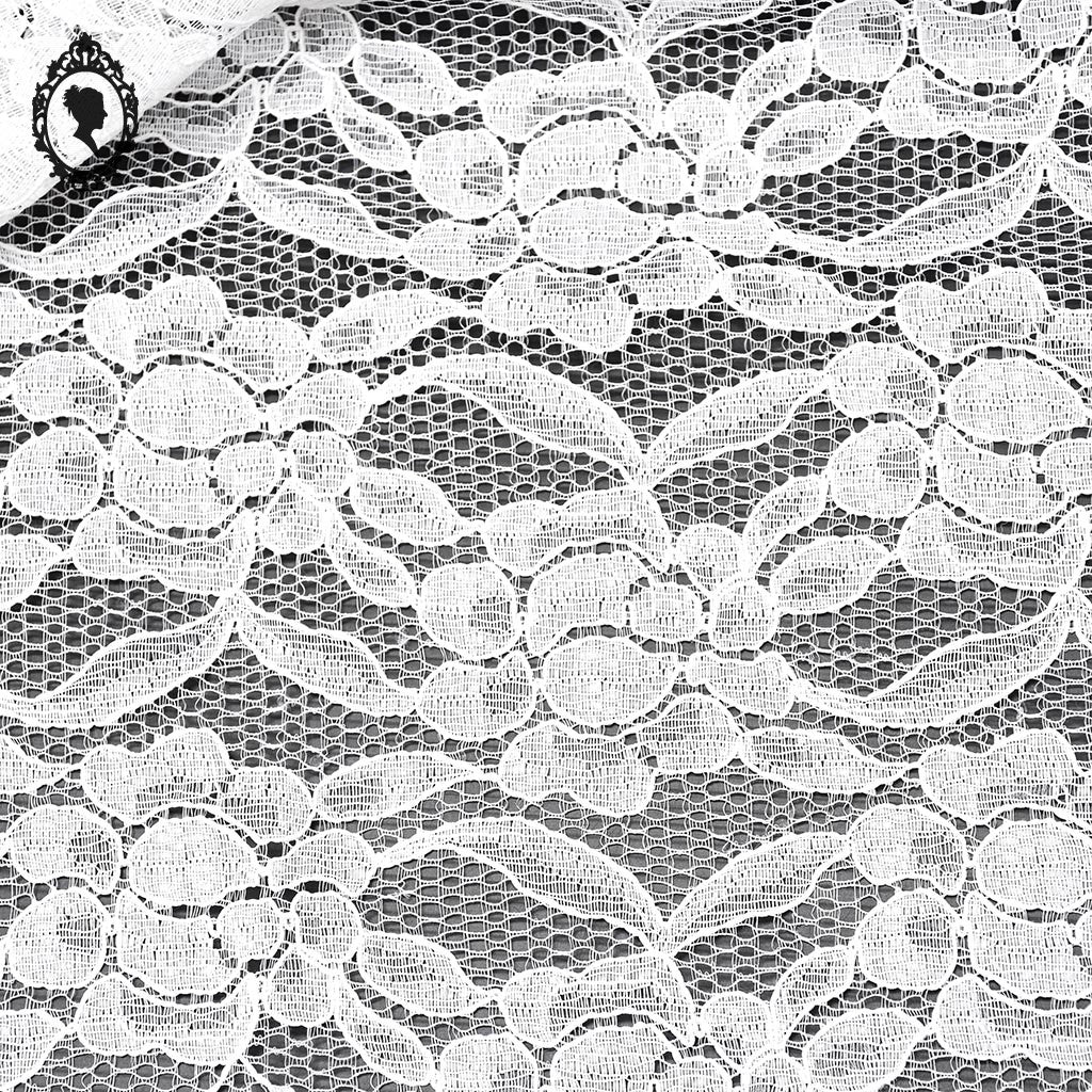 Magnifique rideau voilage dentelle fleurie blanc romantique