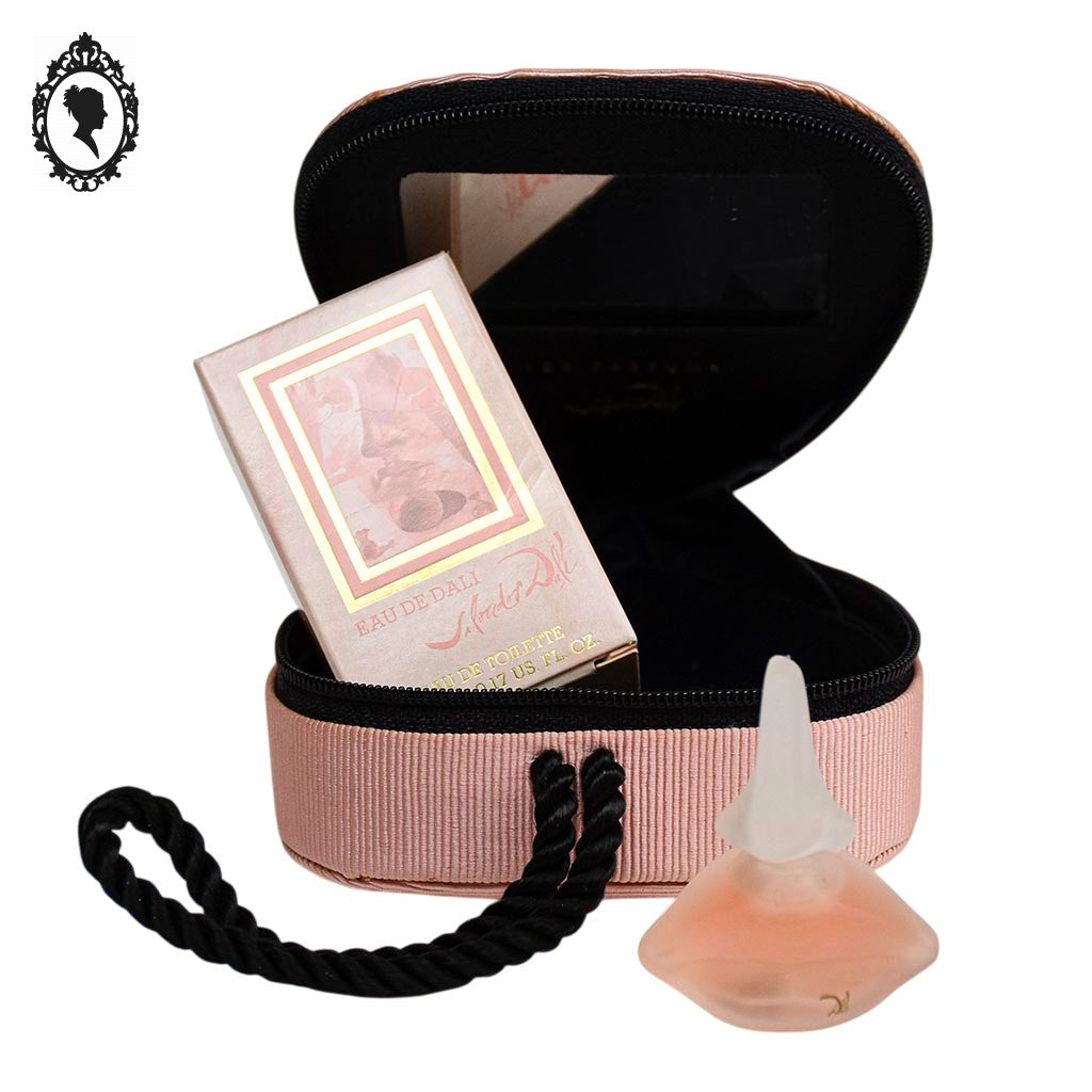 Miniature de parfum Eau de Dali de Salvador Dali boite écrin cœur rose