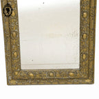 Miroir ancien avec fronton chimère phénix doré style Régence ou Napoléon 3 H 60 cm