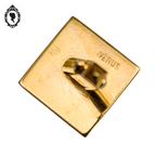 Paire de boutons de manchette Prince doré carré Vénus VINTAGE