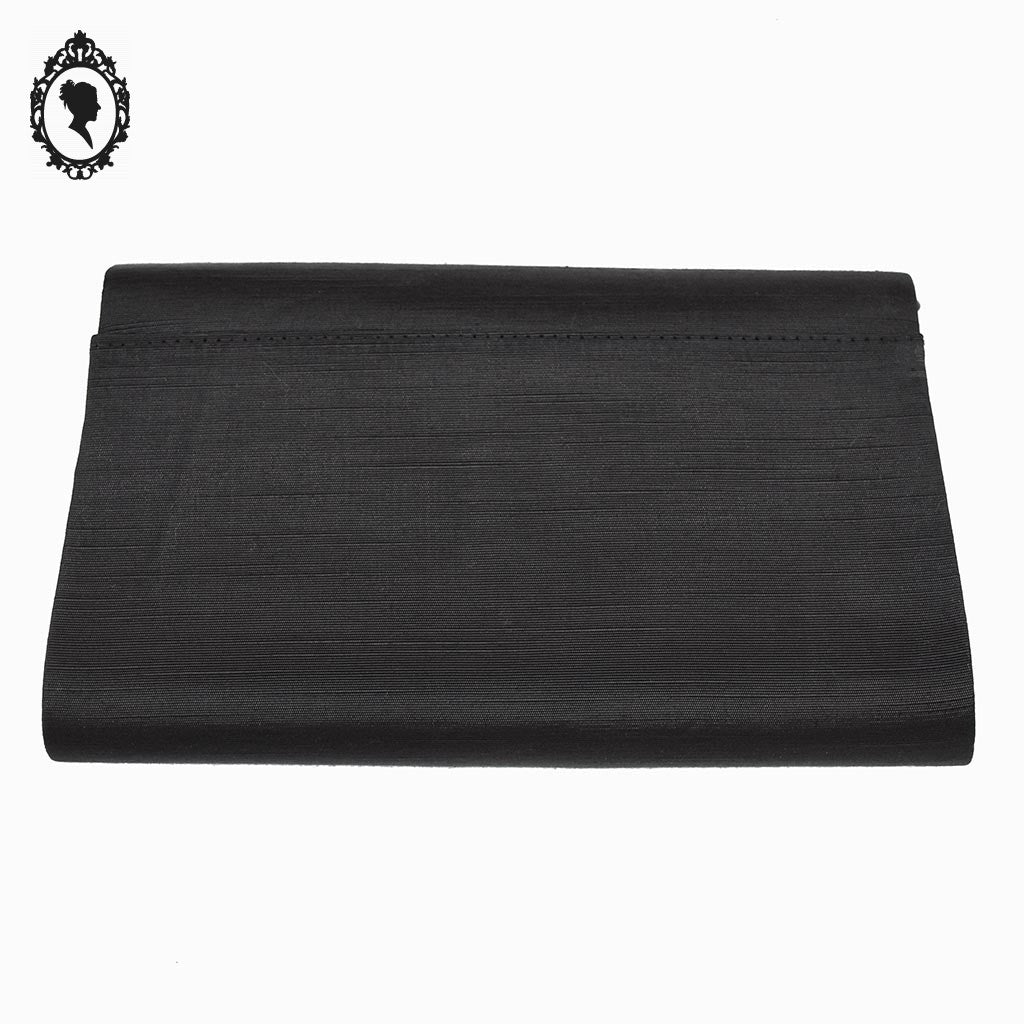 Sac à main pochette tissu noir femme chic vintage soirée