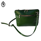 Sac bandoulière cuir vert Italie femme vintage