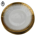 Service 12 tasses à café porcelaine blanc et doré Limoges JB et Cie France