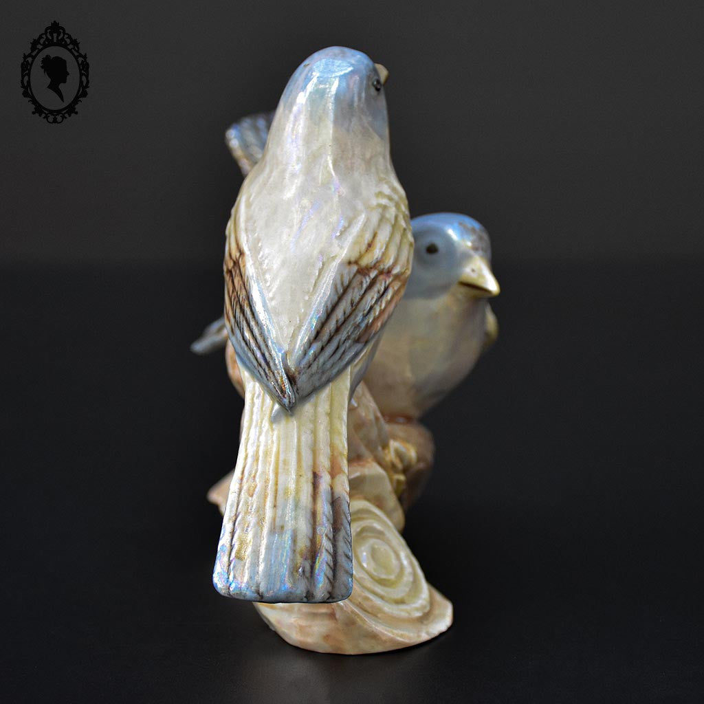 Statue figurine 2 oiseaux porcelaine céramique souvenir d’Espagne vintage