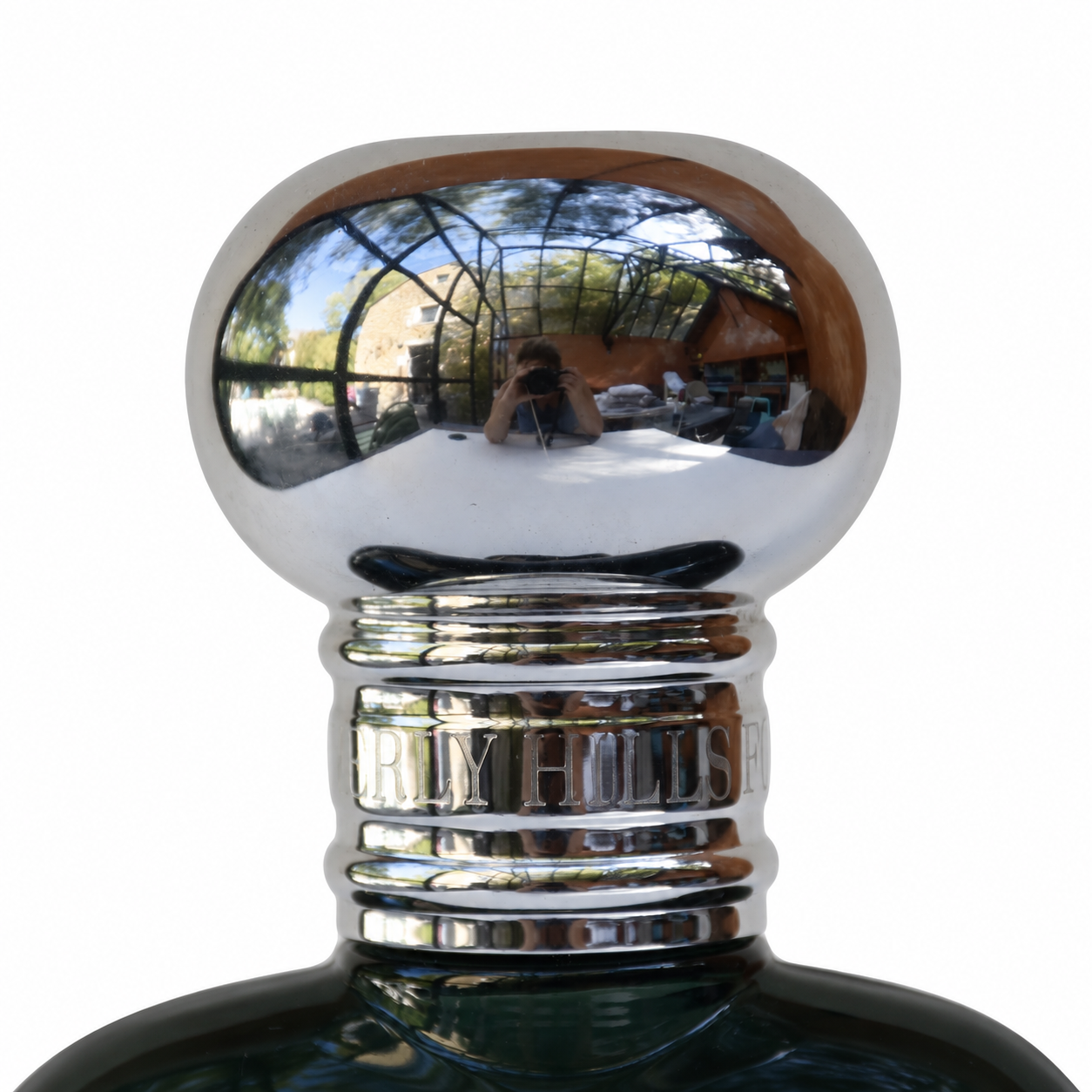 Grand flacon factice Giorgio Beverly Hills For Men en verre vert — 30 cm