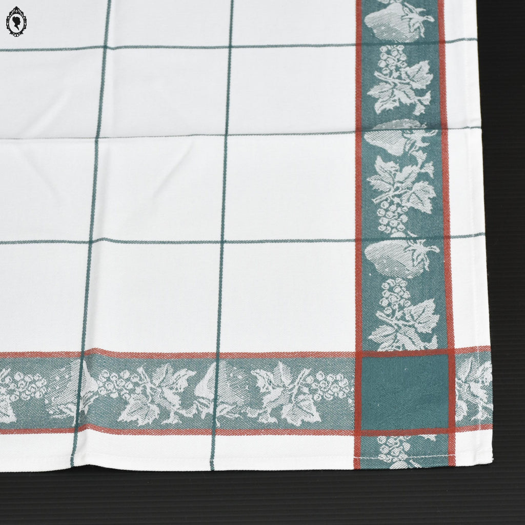 Lot 12 serviettes de table ou petits torchons à grands carreaux vert rouge blanc frise vintage Neuf