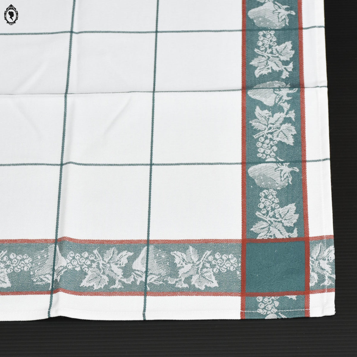 Lot 12 serviettes de table ou petits torchons à grands carreaux vert rouge blanc frise vintage Neuf