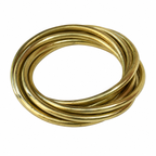 Bracelet vintage à 7 joncs entrelacés en laiton doré