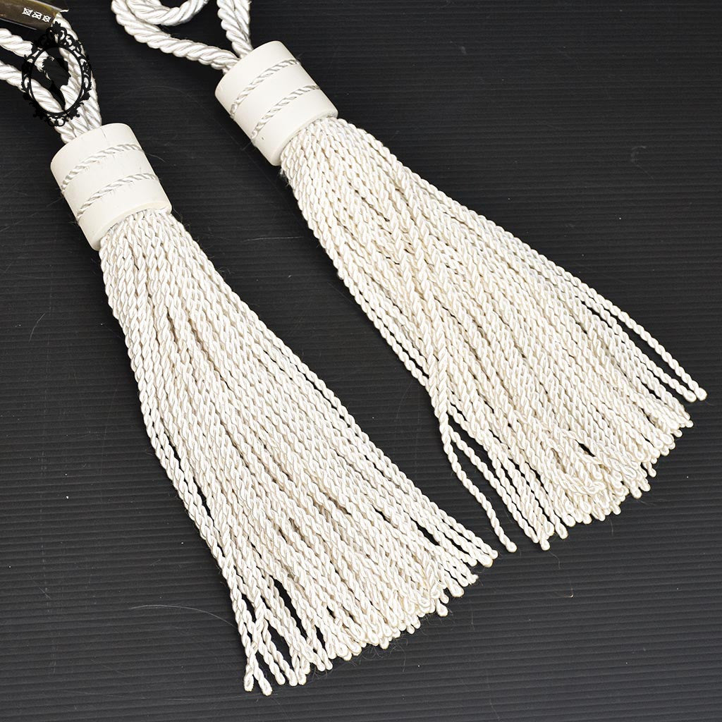 2 grosses embrasses pompons gland de clé cordon beige passementerie pour rideau style Houles neuf