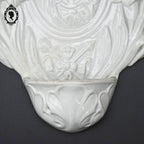 Bénitier Christ Art nouveau en porcelaine blanc HB Choisy ancien