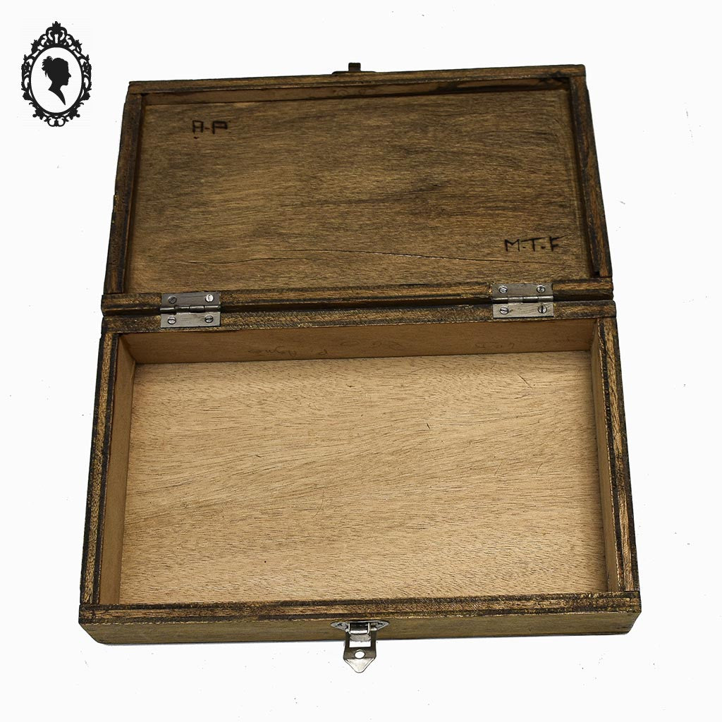 Boite en bois enfant vintage 26 x 15 cm vintage