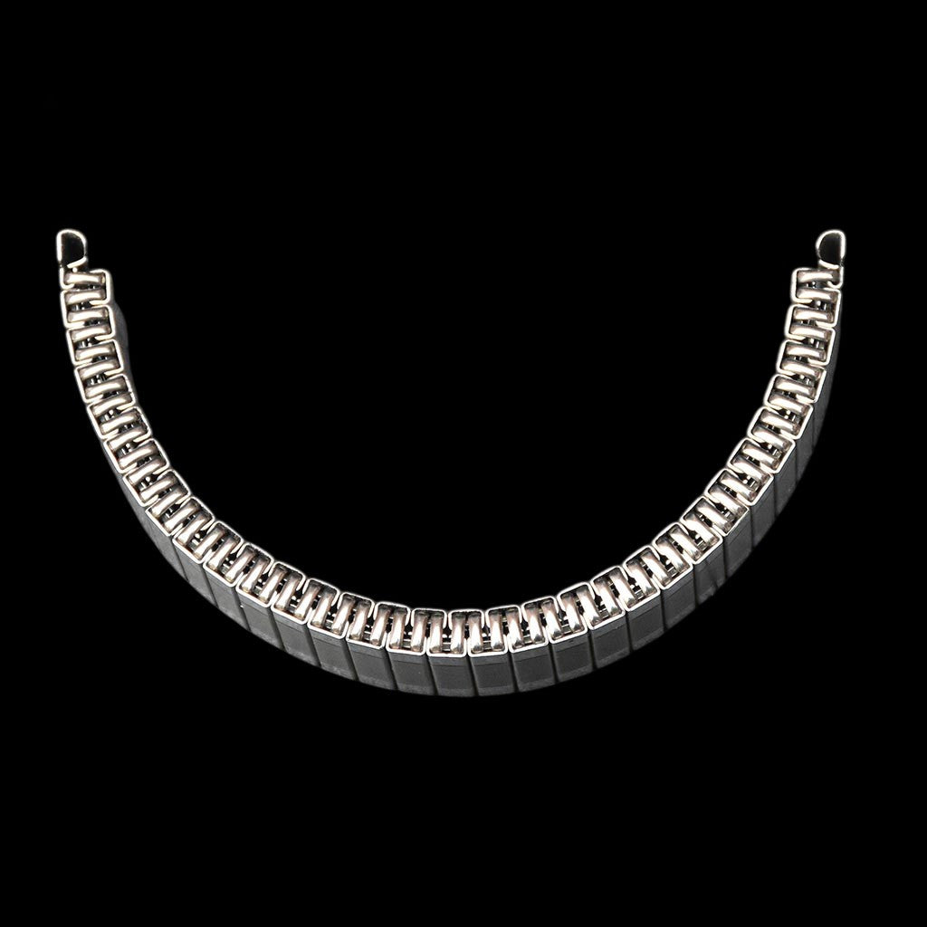 Bracelet de montre métal gris acier inoxydable extensible 18 mm vintage neuf
