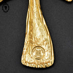 Broche croix dorée signée Givenchy H 8 cm bijou vintage de 1990