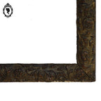 Cadre ancien rectangulaire 25 x 19 cm bois sculpté vide feuillure 21,4 x 16 cm