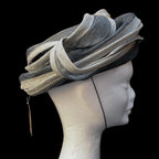 Chapeau femme cérémonie gris JOA NELL sisal paille NEUF Taille S ou 55 cm