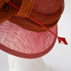 Chic chapeau fille enfant cérémonie rose orange 55 cm Taille S Neuf