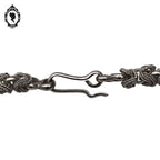 Collier chaîne byzantine métal argent serpentin articulé