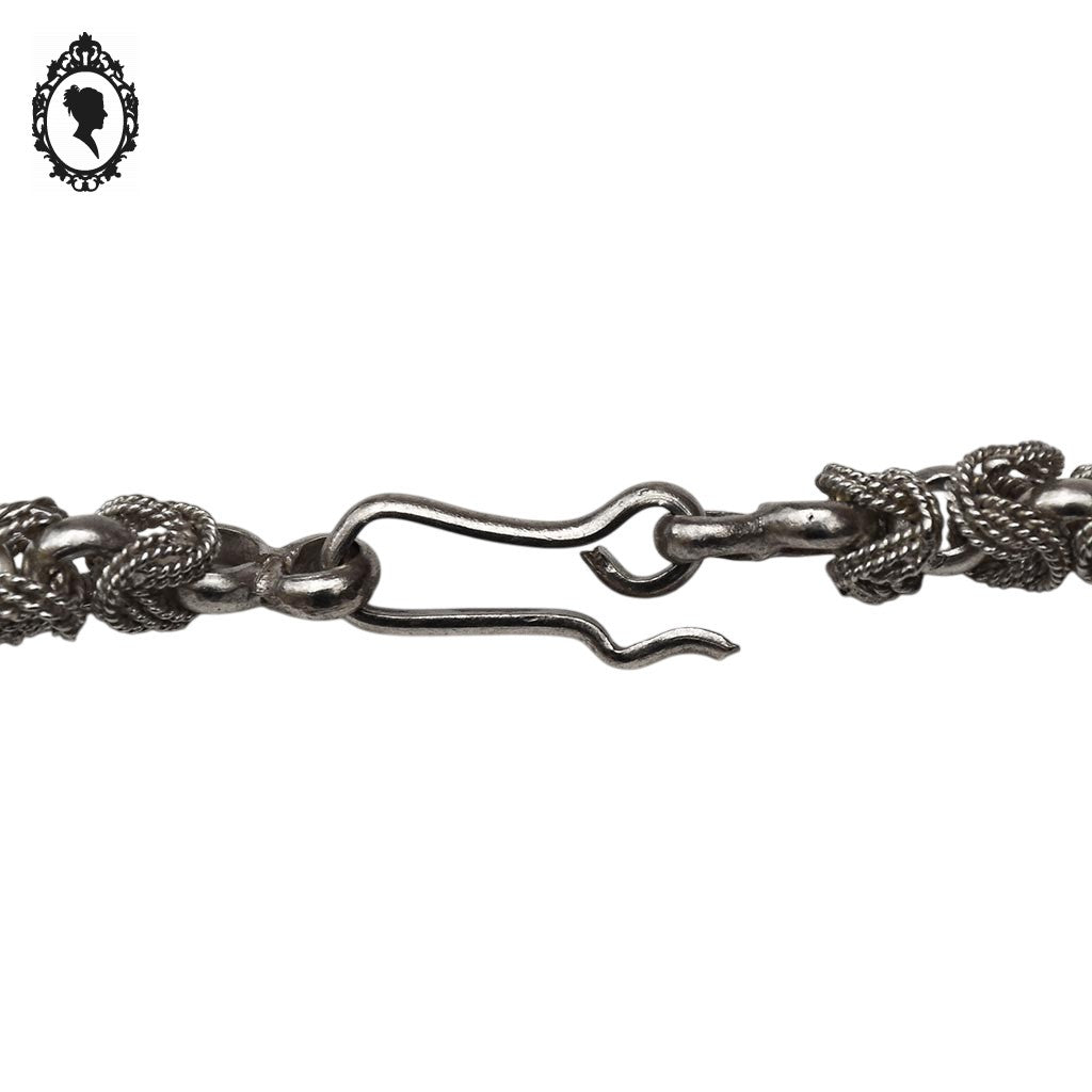 Collier chaîne byzantine métal argent serpentin articulé
