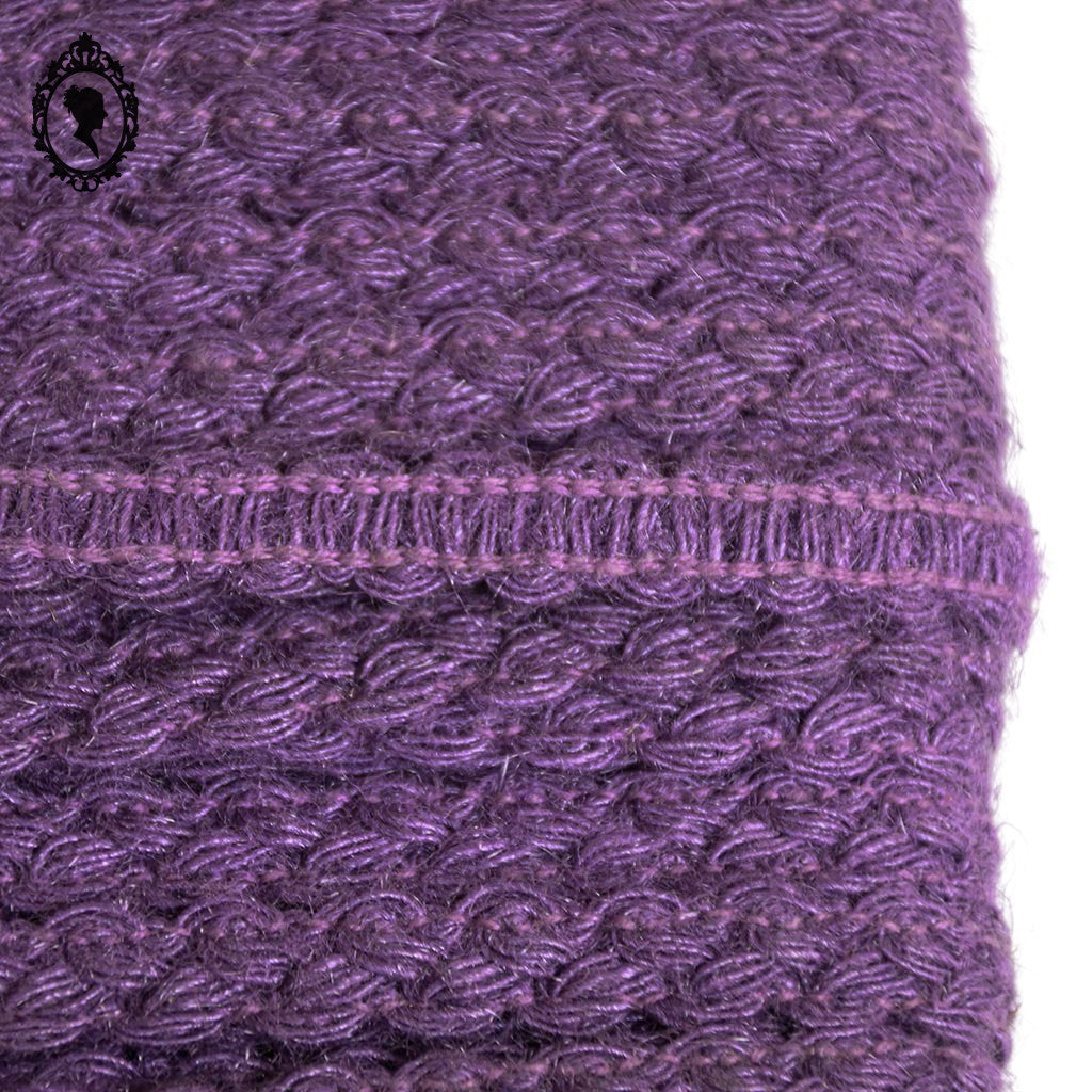 Galon laine prune violet L 1 cm passementerie vintage