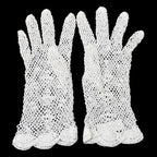 Gants blanc femme crochet ajouré T 6 12 - 6,5