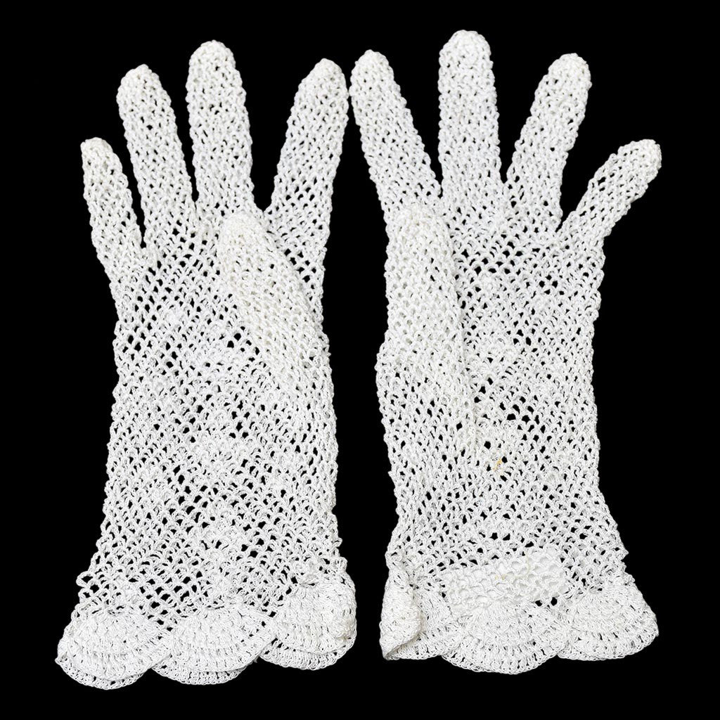 Gants blanc femme crochet ajouré T 6 12 - 6,5