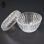 Jolie bonbonnière sucrier rond verre semi cristal Duralex vintage