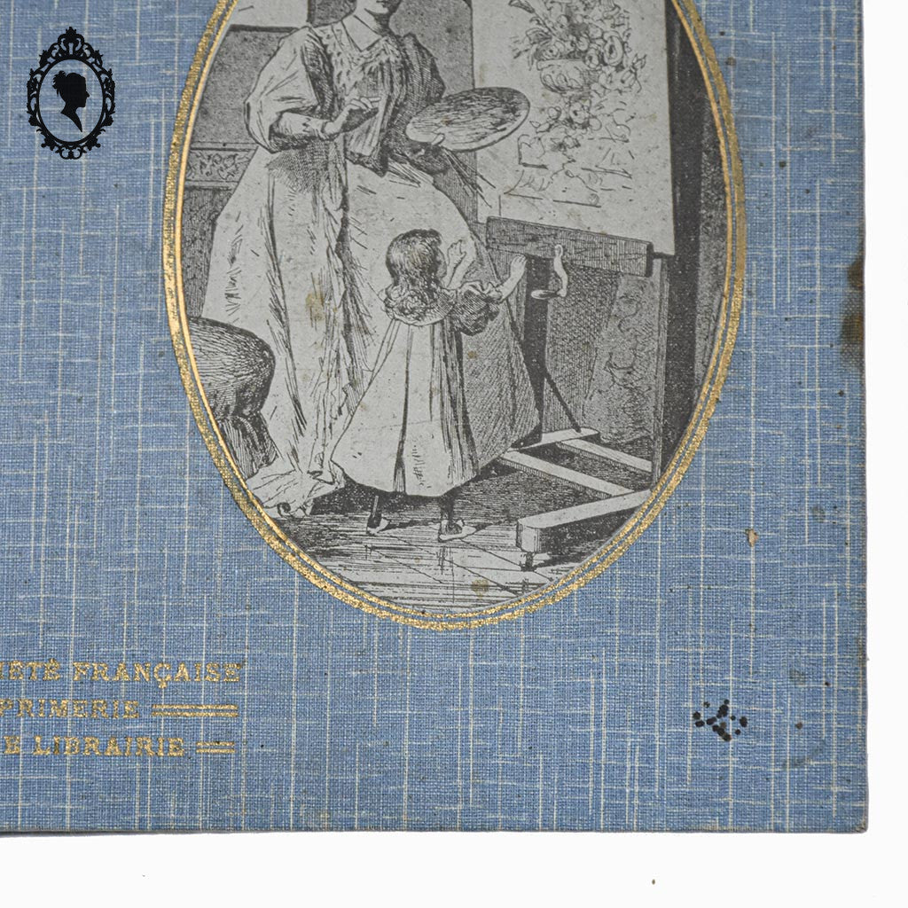 Livre bleu ancien Le Génie du Foyer de Jenny Lensia 1913