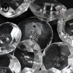 Lot 11 boutons diamant verre blanc transparent facetté D 2,3 cm 23 mm anciens