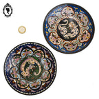 Lot 2 petites assiettes asiatiques émaux cloisonnés dragon vintage 1950