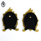 Lot 2 petits cadres pour photo miniature à poser en laiton H 10 cm ancien