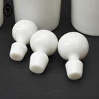 Lot 3 flacons bouteilles verre blanc opaline fleurie 3 tailles années 70 vintage