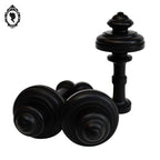 Lot 3 ornementations toupies embrasses bois noir ornement meuble ancien