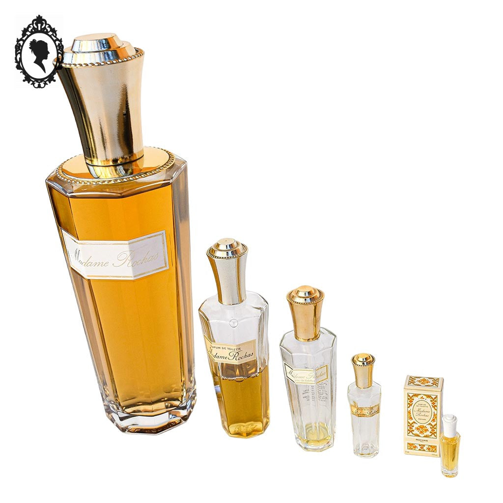 Lot 5 flacons factices Dummy Parfum Madame de Rochas vintage objet de collection, vitrine parfumerie